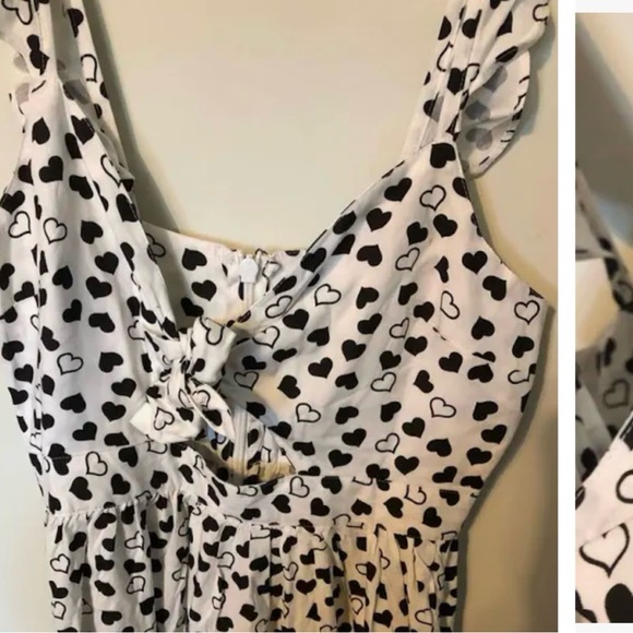 TOPSHOP Petite size 4 heart print maxi dress - Picture 8 of 9